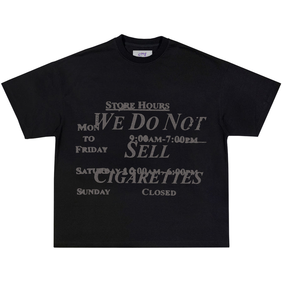Cigarette Reflective Heavy T-Shirt (Blackout)