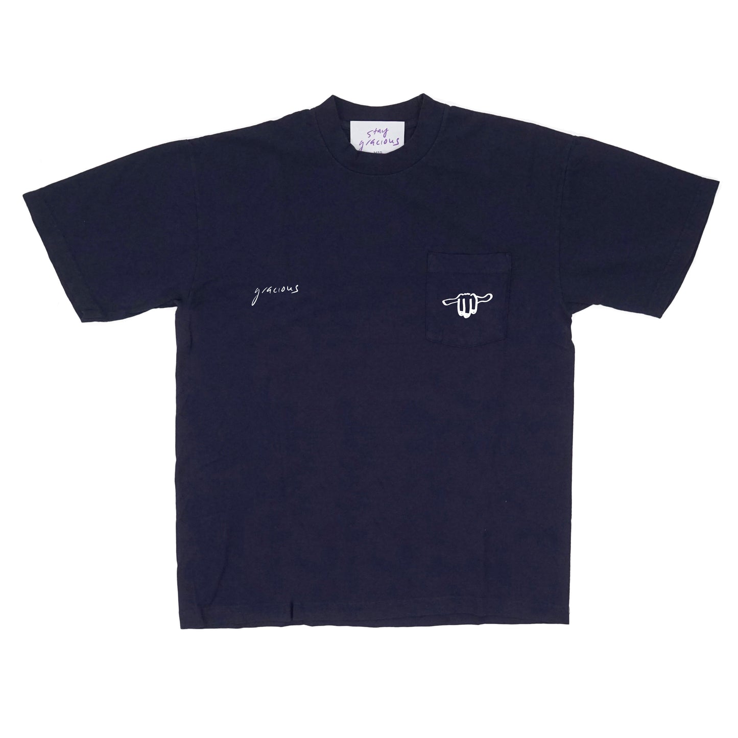 Hand Logo Pocket T-Shirt (Navy)