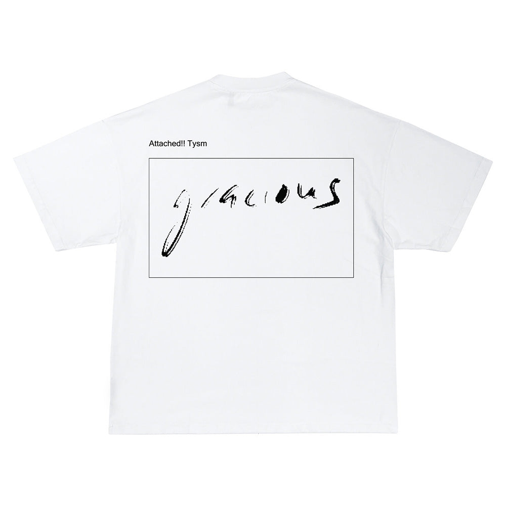 Illegible Oversized T-Shirt (White)