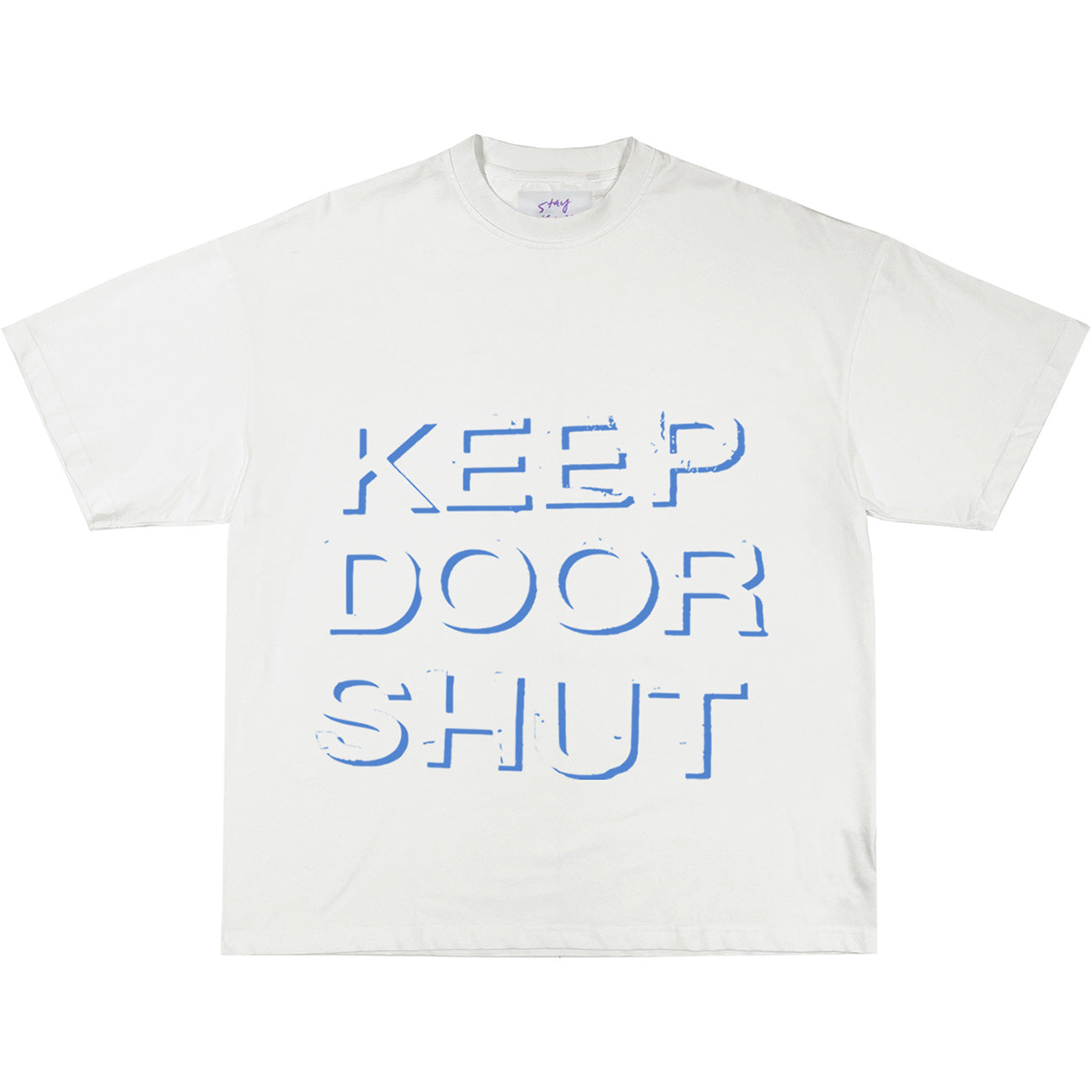 Keep Door Shut Heavy T-Shirt (Off White)