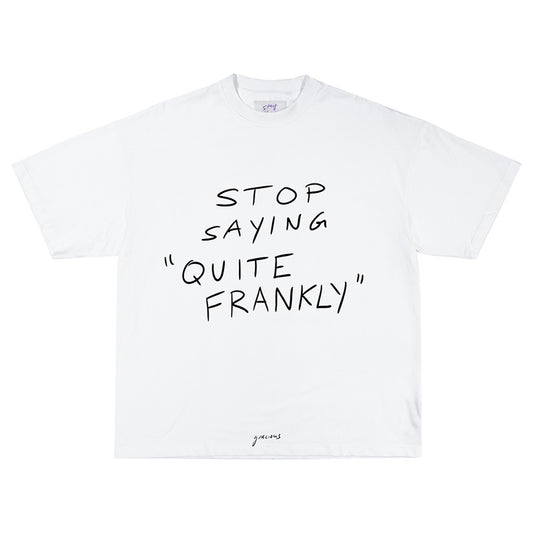 Quite Frankly Oversized T-Shirt (White)